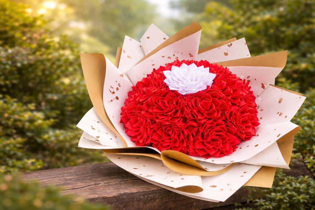 Un buchet de dalii din satin – alegerea perfectă pentru momente speciale